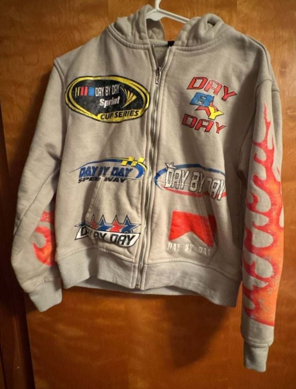 Day By Day Racing Graphic Zip-Up Hoodie youth S